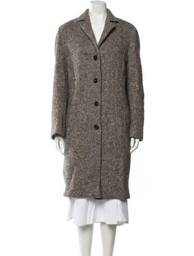 Pre-owned Acne Studios Tweed Pattern Coat In Grey
