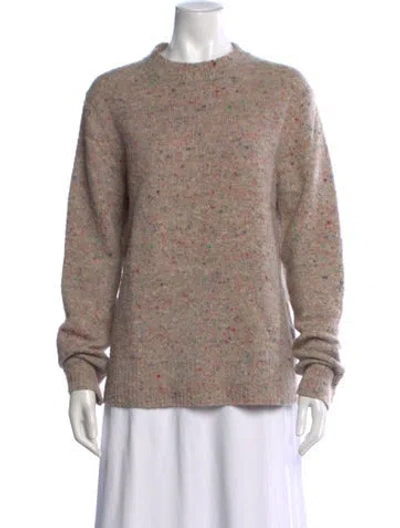 Pre-owned Acne Studios Tweed Pattern Crew Neck Sweater In Neutral