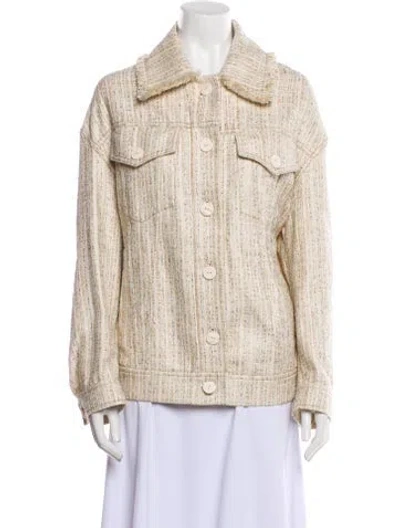 Pre-owned Acne Studios Tweed Pattern Jacket In Neutral