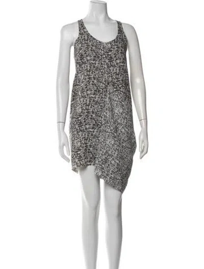 Pre-owned Acne Studios Tweed Pattern Mini Dress In Black/neutrals
