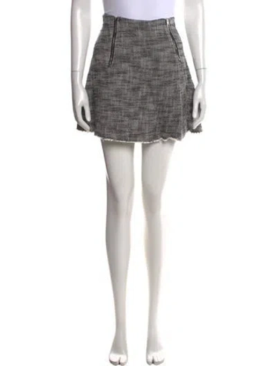 Pre-owned Acne Studios Tweed Pattern Mini Skirt In Blue