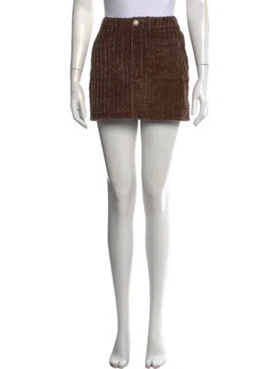 Pre-owned Acne Studios Tweed Pattern Mini Skirt In Brown