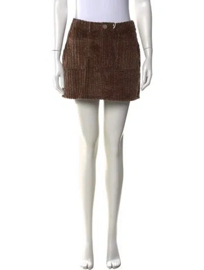 Pre-owned Acne Studios Tweed Pattern Mini Skirt In Brown