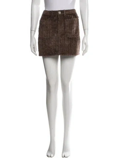 Pre-owned Acne Studios Tweed Pattern Mini Skirt In Brown