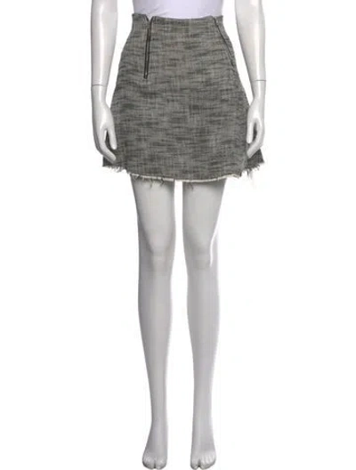 Pre-owned Acne Studios Tweed Pattern Mini Skirt In Gray