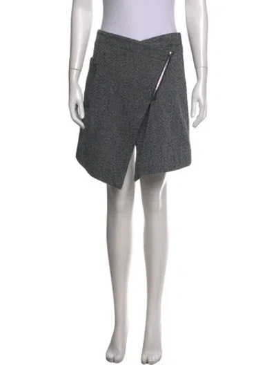 Pre-owned Acne Studios Tweed Pattern Mini Skirt In Grey