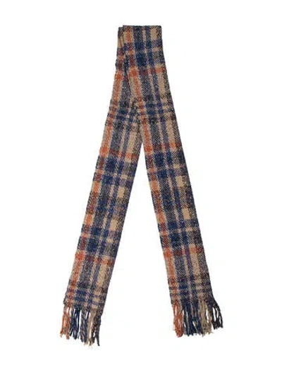 Pre-owned Acne Studios Tweed Plaid Print Scarf