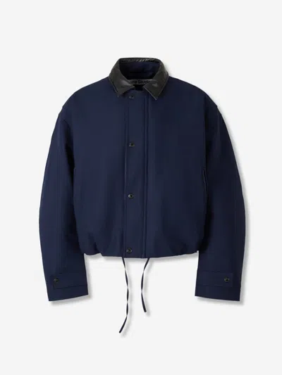Acne Studios Twill Bomber Jacket In Blue