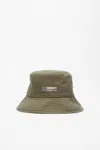 Acne Studios Twill Bucket Hat In Khaki Green