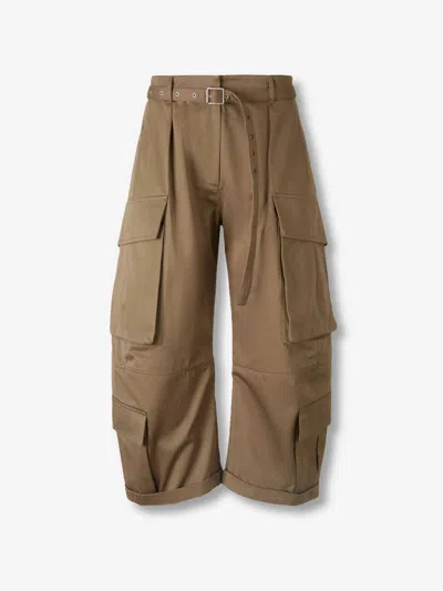 Acne Studios Twill Cargo Pants In Brown