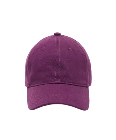 Acne Studios Twill Logo Baseball Cap In Purple