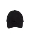Acne Studios Black Embroidered-logo Cap In Black