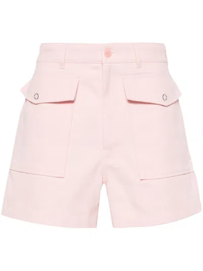 Acne Studios Twill Short Shorts In Pink