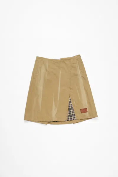 Acne Studios Twill Skirt In Nude