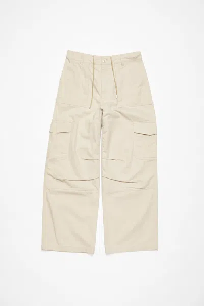 Acne Studios Twill Trousers In Ivory White