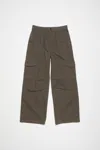 Acne Studios Twill Trousers In Khaki Green