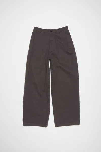 Acne Studios Twill Trousers In Stone Black