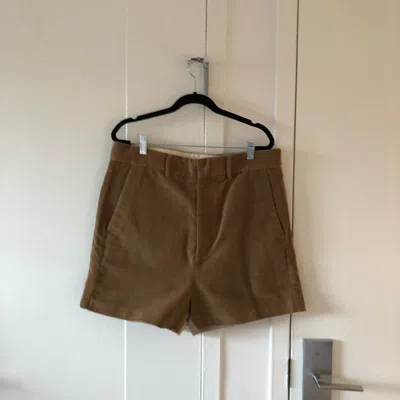 Pre-owned Acne Studios Two Tone Corduroy Shorts In Brown