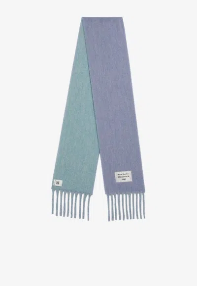 ACNE STUDIOS TWO-TONE WOOL-BLEND SCARF