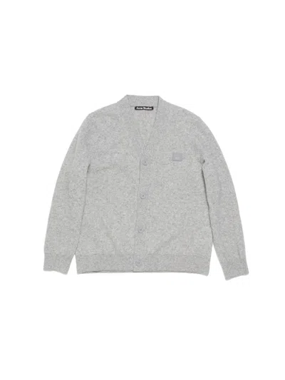 Acne Studios Unisex Mini Cardigan For Kids In Gray