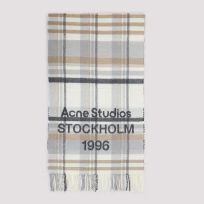 Acne Studios Unisex Wool Scarf - 40cm X 200cm In Nude & Neutrals