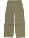 Acne Studios Utility-inspired Straight Pants With Flap Pockets In Green