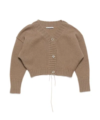 Acne Studios V-neck Buttoned Cardigan In Brown