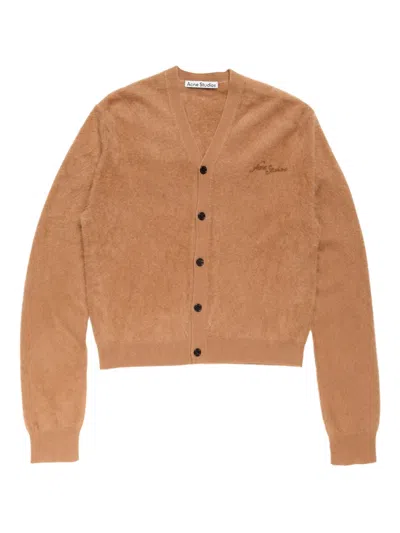 Acne Studios V-neck Cardigan In Brown