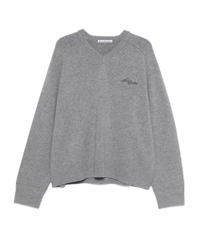 Acne Studios V-neck Cardigan In Gray