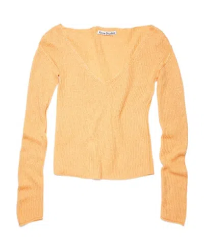 Acne Studios V-neck Jumper In Nude