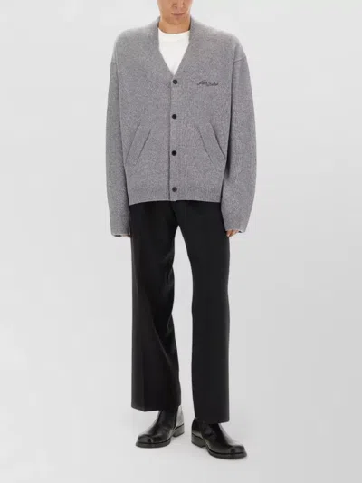 ACNE STUDIOS V NECK KNIT CARDIGAN FRONT POCKETS