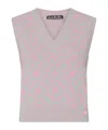 Acne Studios V-neck Knitted Vest In Pink