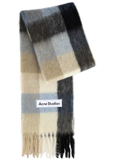 ACNE STUDIOS ACNE STUDIOS VALLEY CHECKED ALPACA-BLEND SCARF
