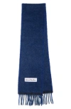 Acne Studios Valley Fringe Scarf In Blue