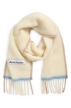 Acne Studios Valley Fringe Scarf In Neutral
