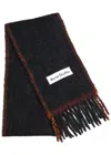 Acne Studios Valley Wool-blend Scarf In Black