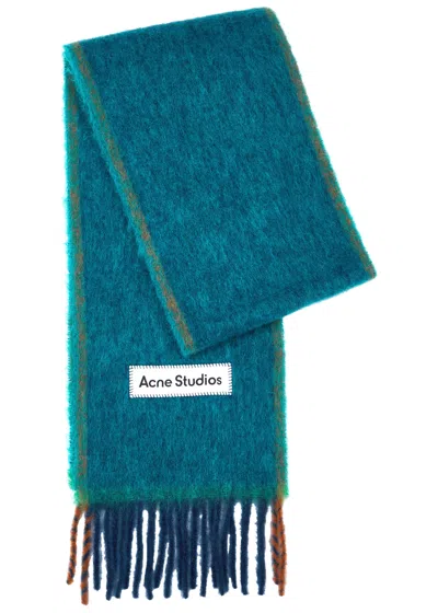 Acne Studios Vally Alpaca-blend Scarf In Blue