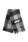 Acne Studios Vally Check Scarf Dark Black/grey In Black