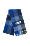 Acne Studios Vally Check Scarf Dark Navy/black In Blue