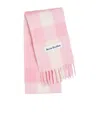Acne Studios Vally Checked Wool-blend Scarf In Multi