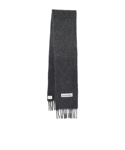 Acne Studios Vally Dip Dye Alpaca Blend Scarf In Black