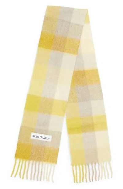 Acne Studios Vally Plaid Alpaca, Wool & Mohair Blend Scarf