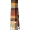 Acne Studios Women Multicolor Scarf With Check Motif And Logo Patch In Alpaca And Wool Blend Woman