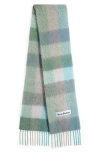 Acne Studios Vally Plaid Alpaca, Wool & Mohair Blend Scarf In Neutral