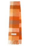 Acne Studios Vally Plaid Alpaca, Wool & Mohair Blend Scarf