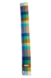 Acne Studios Vally Plaid Alpaca, Wool & Mohair Blend Scarf In Multi