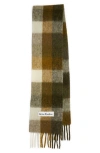 Acne Studios Vally Soft Alpaca Blend Scarf In Taupe/ Green/ Black