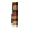 Acne Studios Multi Check Scarf In Brown