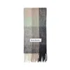 Acne Studios Checked Alpaca And Wool-blend Scarf In Green