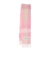 Acne Studios Vally Checked Wool-blend Scarf In Pink